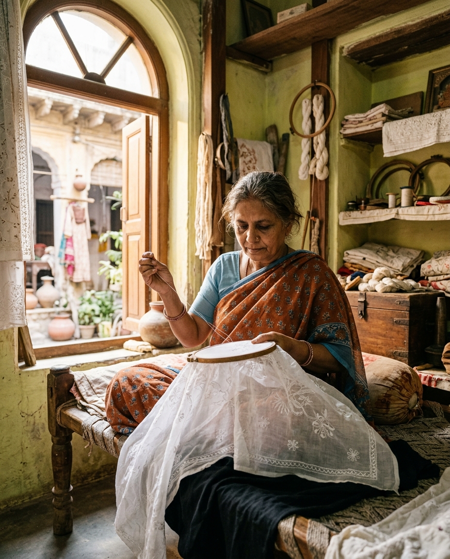 Fatima Begum — Chikankari Embroidery artisan from Lucknow, UP