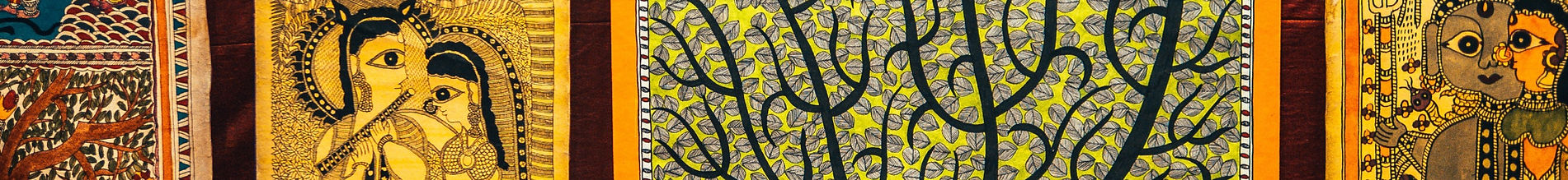 Indian heritage folk art tapestry border