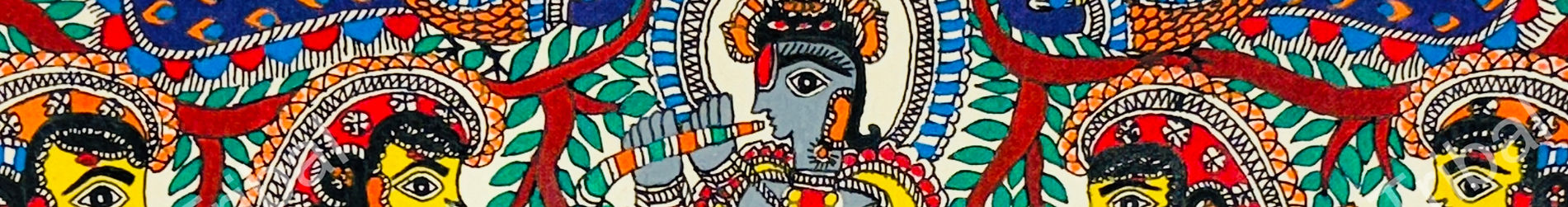 Indian heritage folk art tapestry border