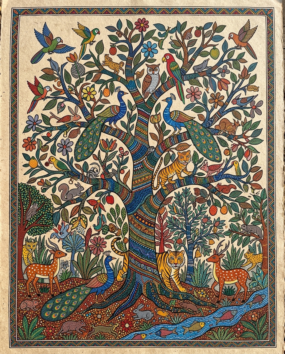 Gond Tribal Wildlife Art