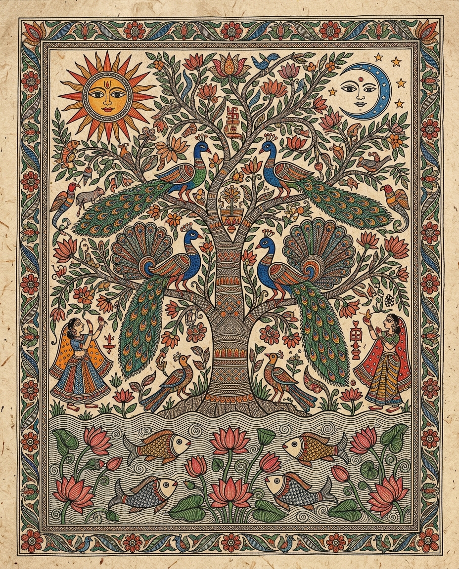 Madhubani Sacred Canvas