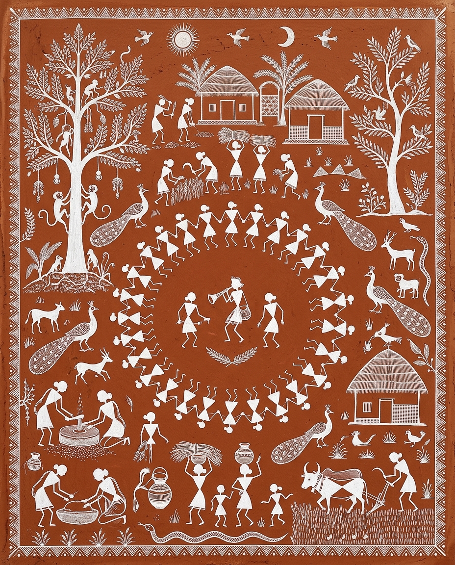 Warli Folk Painting